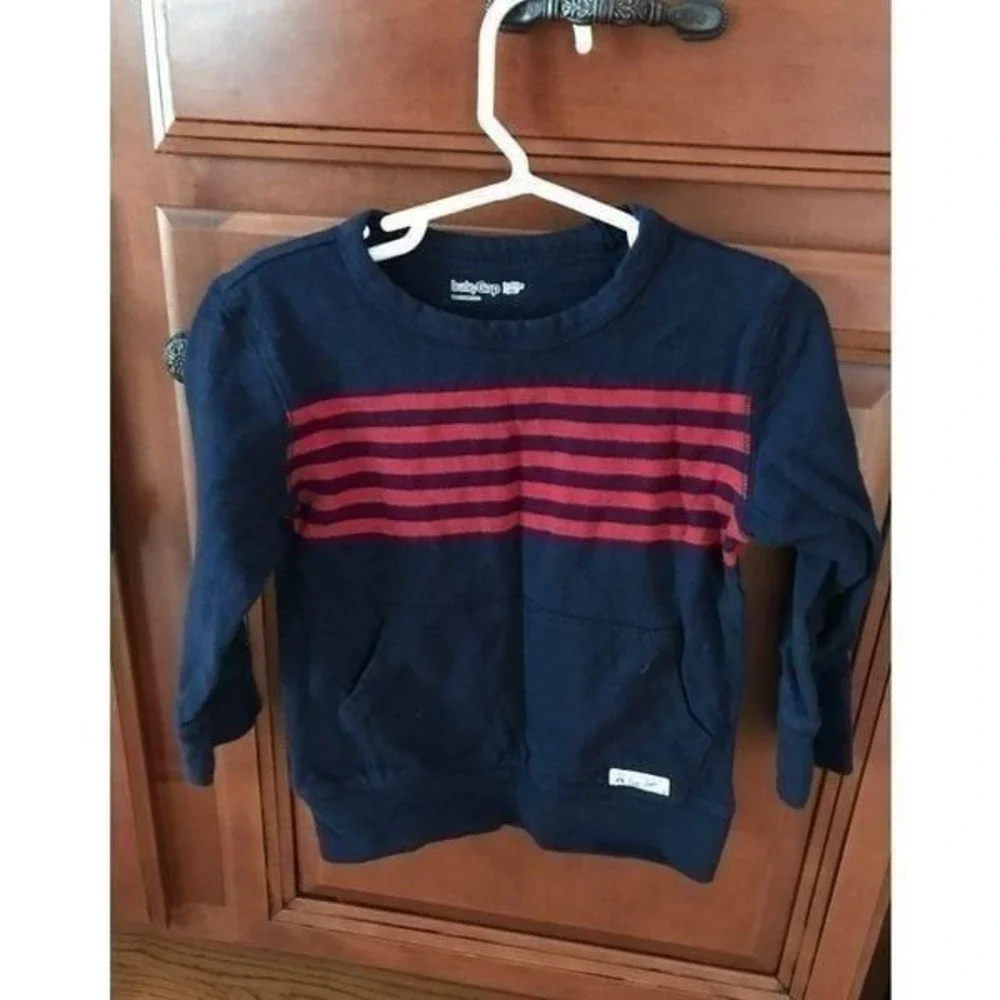Gap 2T‎ Navy Red Long Sleeve Shirt